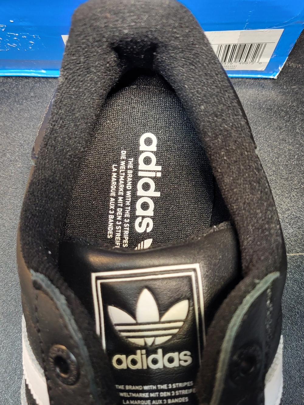 *NEW* Adidas Superstar 2 Black/White "Oreo" Leather Shoes Men’s 8.5 Women’s 9.5 - Picture 7 of 8